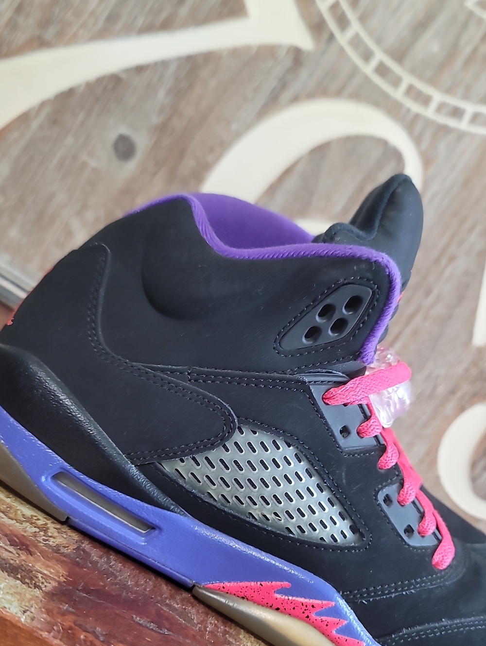 🔥 Nike Air Jordan 5 'Raptors' "Ember Glow/Fierce Purple" Wmns 8, Great Cond. - Picture 16 of 16
